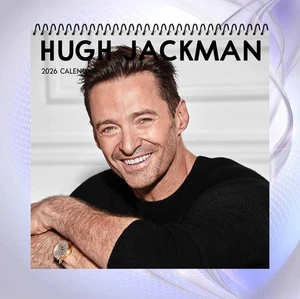 Calendario da parete Hugh Jackman 2026, belle foto attore, regalo fan celebrità - Foto 1 di 6