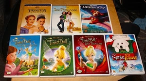 DISNEY CLASSICS WHITE HARD COVER CASE DVD LOT OF7: SEE BELOW FOR TITLES - Picture 1 of 1