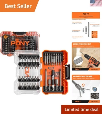 Durable 45-Piece Screwdriver Bit Set - Impact-Rated with Efficient Storage Case - Image 1 of 4