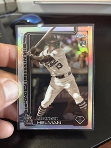 2025 TOPPS CHROME MICHAEL HELMAN SEPIA ROOKIE #104 CARDINALS - Picture 1 of 2