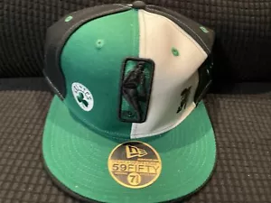 New Era 59Fifty Team Logo weiß grün Boston Celtics original montierte Kappe 7 3/8 - Bild 1 von 16