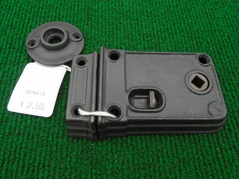 ONE CAST IRON DEADBOLT RIM LOCK PASSAGE DOOR CIRCA 1890, NICE (18964-3) Cover