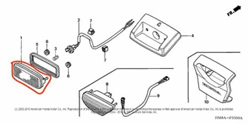 NEW OEM HONDA RECON TRX 250 TRX250 TAILLIGHT LENS Foto 1 de 1
