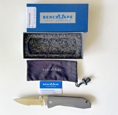 Benchmade 761S Ti Monolock Folding Knife M390 Steel Titanium USA 2015 - Image 1 of 4