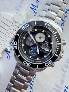 Herren Taucheruhr Chronograph 43mm 300m Saphir BGW9 signiert verschraubte Krone BOX - Bild 1 von 16