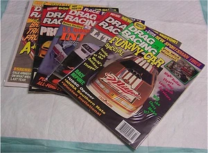 DRAG RACING MAGAZINE LOT OF 5 -1987-Sept/1988-Jan/1990 July & Nov/1991-March - Picture 1 of 6