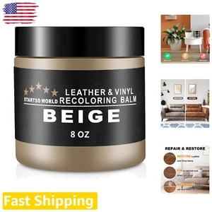 Beige Leather Recoloring Balm - Restorer for Couches & Furniture, Revive & Renew - Picture 1 of 10