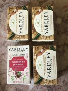 Yardley Oatmeal & Almond Bar Soap Limited Edition Apple Harvest 4 Ounce Lot Of 4 - Picture 1 of 5