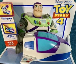 Toy Story Buzz Lightyear Pop-Up Rocket Transforming Rescue Adventure Shuttle Sky - Picture 1 of 7