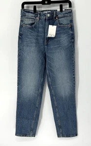 Zara NWT high rise mom fit jeans Women’s size 6 Medium Wash Denim - Picture 1 of 7