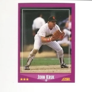1988 Score John Kruk San Diego Padres #36 Baseball Card, New from Pack - Picture 1 of 2