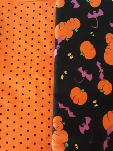 Jo-Ann, other Halloween Orange Black Cotton Fabric  36"x43", 48"x44" - Picture 1 of 3