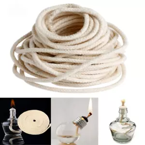 Cotton Round Wick for Oil Spirit Paraffin Kerosene Lamp Torch Crafts - Bild 1 von 15