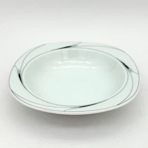 Mikasa Fine China L5806 Tazón de caviar con borde de fruta postre 5,5 pulgadas blanco negro gris - Imagen 1 de 8