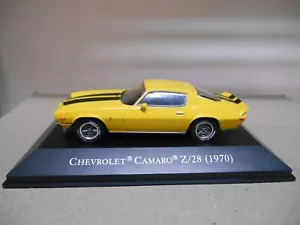 CHEVROLET CAMARO 1970 Z/28 YELLOW/BLACK AMERICAN CARS 1:43 ALTAYA IXO - Imagen 1 de 4