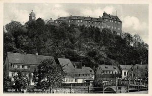 Greiz I Thrg. View To Upper Castle Postcard Ak 1932 - Bild 1 von 2