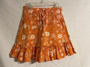 American Girl Floral Ruffled Skirt With Pockets Knee Length Size 6 - Picture 1 of 3