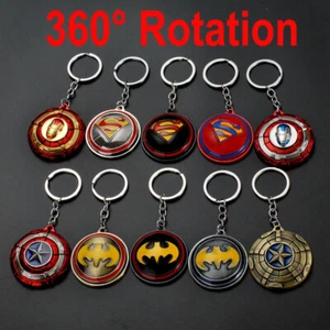 3D Keychain Super Hero Superman SpiderMan Ironman 360 Rotation Key Chain Ring - Picture 1 of 18