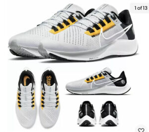 Pittsburgh Steelers Size 10.5 Nike Pegasus 38 Shoe NIB DJ0852-001