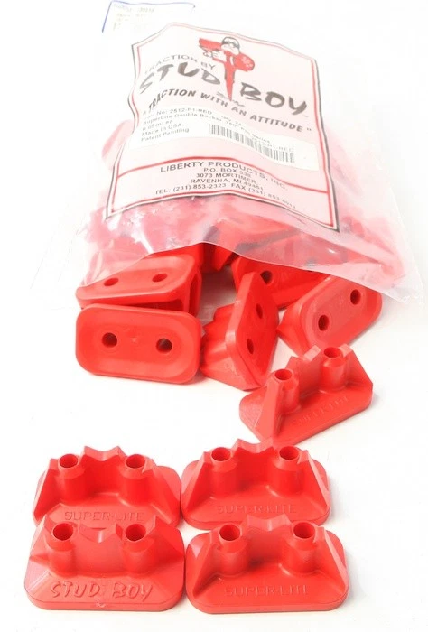 Stud Boy Super Lite Pro Series Double Backers Red For 2-Ply Tracks 24-Pack - Image 1 of 1