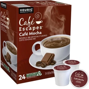 Cafe Escapes™ Single-Serve Coffee K-Cup® Pods, Cafe Mocha, Carton Of 24 - Bild 1 von 4