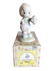 Enesco Precious Moments Cheers To The Leader Figurine Porcelain 1987 - Picture 1 of 3