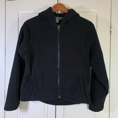 EMS Womens Black Fleece Jacket Small Made Canada Minimalist Basic Vintage - Image 1 of 4
