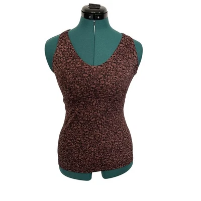 Athleta Tankini Swim Top Womens Medium Floral Print Triangle D-DD Strappy - Image 1 of 4