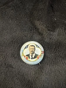Vintage Pinback Campaign Button Image Of Theodore Roosevelt VP1 - Picture 1 of 2