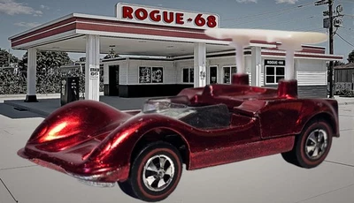 Hot Wheels Redlines Chaparral 2G, Red, 1969 Grand Prix, Made in USA - Image 1 of 4