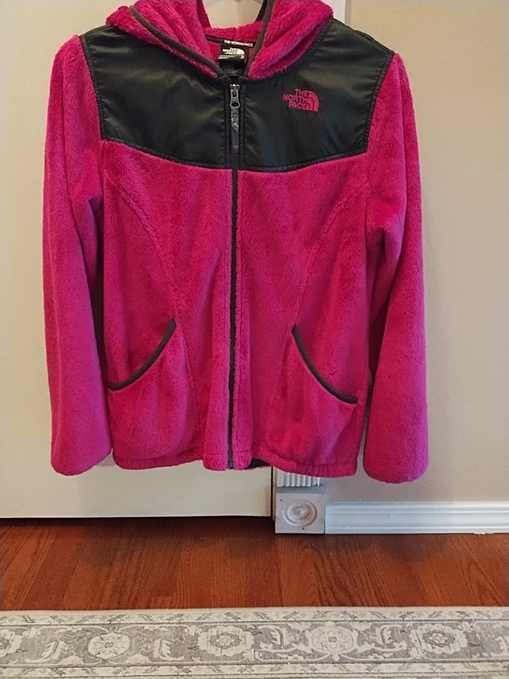 Sudadera con capucha polar magenta The North Face para niñas Oso/Suave Oso talla XL 18 Foto 1 de 4