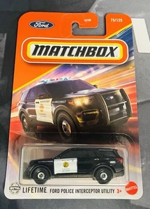 Ford Explorer Police Interceptor 2025 Matchbox negro utilitario #75 - Imagen 1 de 2
