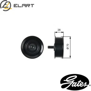 DEFLECTIONGUIDE PULLEY VRIBBED BELT T36410 FOR HYUNDAI SANTA/FÉ/III/SUV/Van/FE - Picture 1 of 6