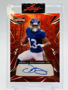 2023 Leaf Vibrance Red  1/1 ODELL BECKHAM JR Auto Super Bowl legacy(Sealed) 🔥 - Picture 1 of 2