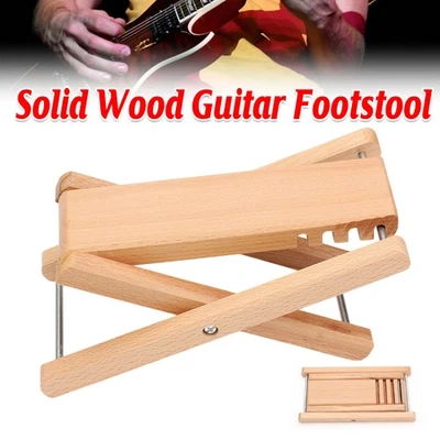 Guitar Footstool Beech Pedal Multi Gear Adjustable for Erhu Musical Instrument - image 1 of 4