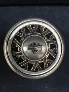 Harley Davidson Fibbia per cintura in metallo ruota girevole 3" cromata - Foto 1 di 5