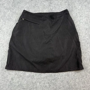 PATAGONIA Women 8 Black Activewear Athleisure Side Zipper Skirt Skort A-Line-EUC - Picture 1 of 6