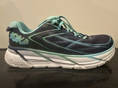 Hoka One One Clifton 3 Running Shoes Women’s Size 9.5 1012045MBSBD Blue - Image 1 of 4