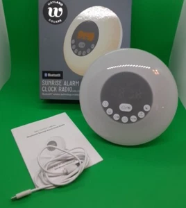 Wayland Square Sunrise Alarm Clock Radio w/LED Display & Bluetooth Connectivity - Picture 1 of 3