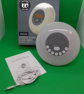 Wayland Square Sunrise Alarm Clock Radio w/LED Display & Bluetooth Connectivity - Image 1 of 3