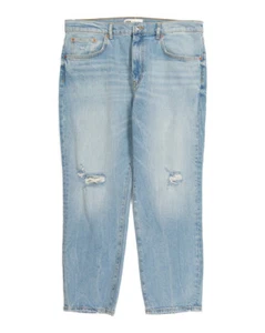 Zara women The New Slim Distressed Jeans size 14 US (46 EU) High Rise 28" inseam - Picture 1 of 9