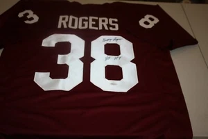 SOUTH CAROLINA GAMECOCKS GEORGE ROGERS SIGNED CUSTOM JERSEY HEISMAN 1980 JSA - Picture 1 of 4