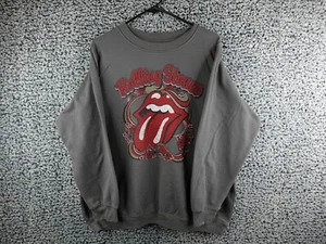 Rolling Stones Retro Women's Grey Tongue & Flower Sweatshirt Size: XS (NWT) - Picture 1 of 10