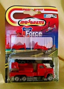 Majorette NOS Rescue Force Truck Crane Boom 2 Men 1:100 283 251 Die Cast Red - Picture 1 of 9