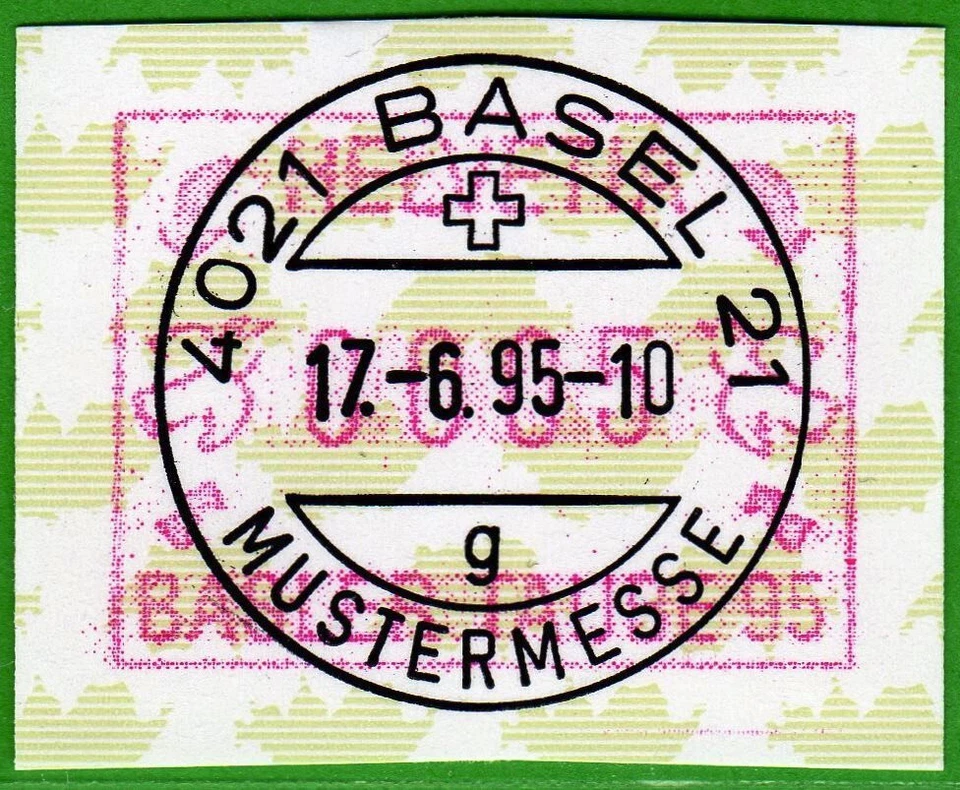 1995 Switzerland Suisse ATM stamps * BASLER TAUBE 95 * 5Rp. first day * Frama - Image 1 of 1
