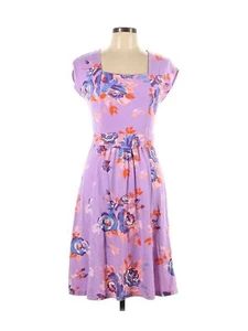 Lavendel Blumen Stretch Babydoll Kleid - Bild 1 von 7