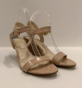 Nine West Kiani Beige Cork Wedge Heel Women's Sandal Size 7.5M - Picture 1 of 6