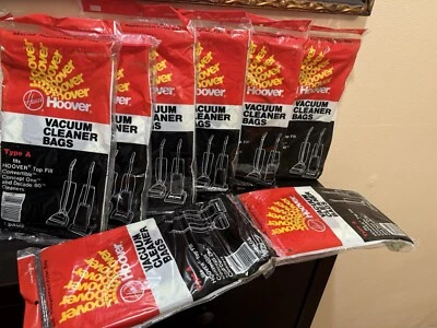 8x 3-PACK Genuine Hoover Vacuum Cleaner Bags Type A 24 Total USA Made 1976 NOS - Image 1 of 2