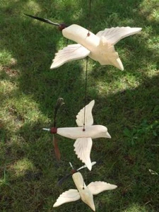 Mobile 5er VÖGEL Holz natur Windspiel kreativ gestaltbar bunt bemalen ca. 130 cm - Bild 1 von 12