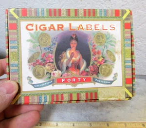 Postal de etiqueta de cigarro con reproducciones de etiquetas de cigarro vintage, caja de 40 diferentes - Imagen 1 de 4